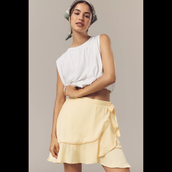 Anthropologie Maeve Ruffle Mini Skirt - Picture 2 of 16